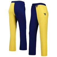 Женские уютные брюки для отдыха из трехцветной ткани ZooZatz темно-синего/золотого цвета West Virginia Mountaineers