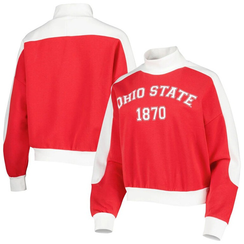 Женский спортивный пуловер Gameday Couture Red Ohio State Buckeyes Make it a Mock Sporty