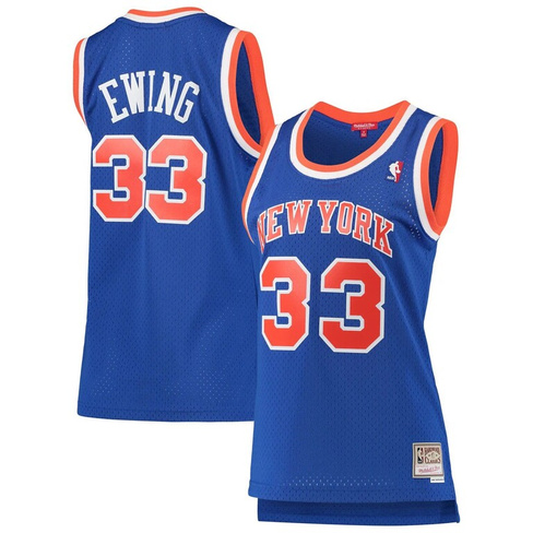 Женская синяя майка Mitchell & Ness Патрик Юинг New York Knicks 1991-92 Hardwood Classics Swingman