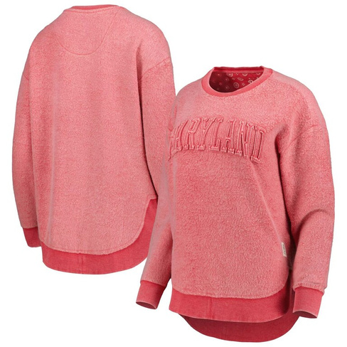 Женский пуловер Pressbox Red Maryland Terrapins Ponchoville, свитшот