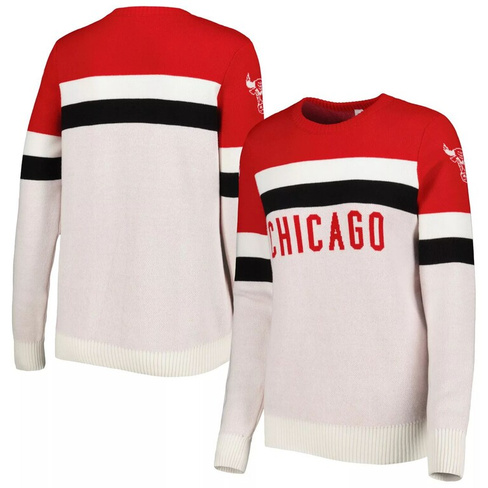 Женский пуловер-свитер Lusso Red/Cream Chicago Bulls Dominique