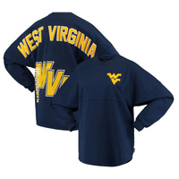 Женская футболка из джерси West Virginia Mountaineers Loud n Proud Spirit темно-синего цвета
