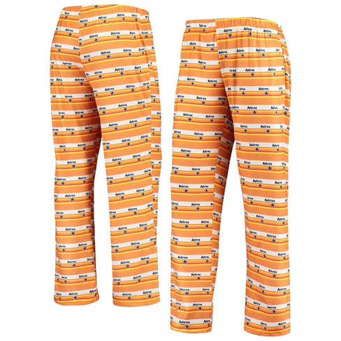 Женские оранжевые ночные брюки с ретро-принтом Houston Astros