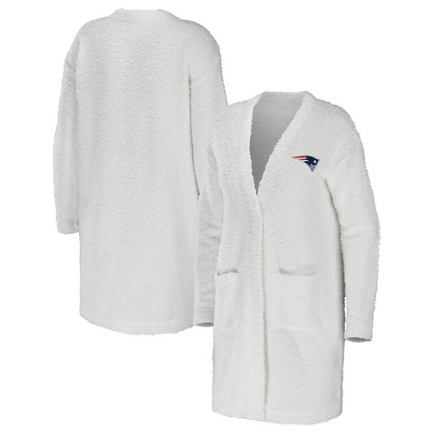 Женская одежда Erin Andrews Кремовый свитер-кардиган New England Patriots Cozy Lounge