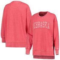 Женский свитшот Pressbox Scarlet Nebraska Huskers Marniville Vintage Wash Pullover