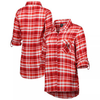 Женская фланелевая ночная рубашка с длинными рукавами и застежкой на все пуговицы Concepts Sport, красная/черная Tampa B