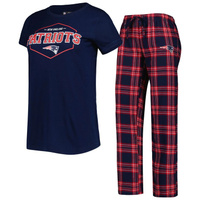 Женский спортивный комплект для сна, темно-синий/красный комплект New England Patriots, футболка со значком больших разм