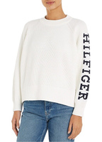 Белый свитер с круглым вырезом Tommy Hilfiger