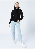 Черная женская толстовка стандартного кроя с капюшоном Calvin Klein Jeans