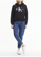 Удобная черная женская толстовка с капюшоном Calvin Klein Jeans
