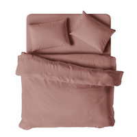 Комплект постельного белья 2-спальный страйп-сатин Verossa Stripe розовый с простыней 220х240 см