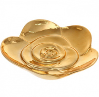 Подставка керамическая "GOLD Podarok", пион, цвет золото, 17*17см 616-763