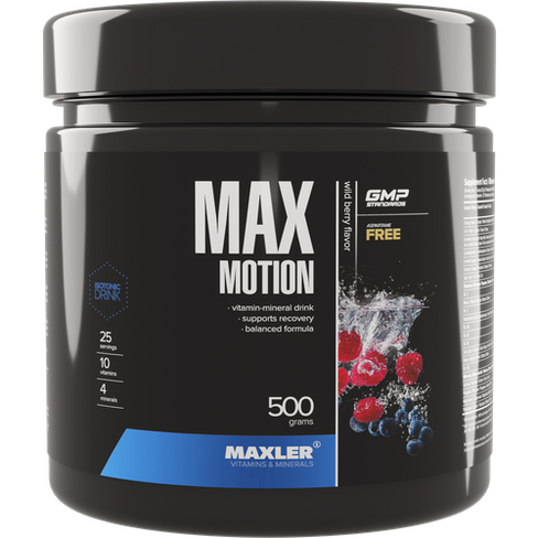 Изотоник Maxler Max Motion дикая ягода 500 г 25 шт. 500 мл
