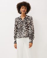 Блуза с длинными рукавами и животным принтом Phase Eight, мультиколор