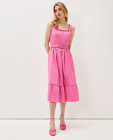 Розовое платье миди без рукавов с поясом Phase Eight, розовый
