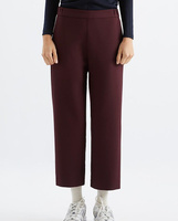 Однотонные женские прямые брюки с боковыми карманами Loreak Mendian, бордо