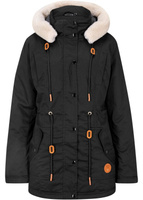Утепленная куртка с отделкой из искусственного меха Bpc Bonprix Collection, черный