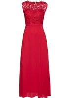 Вечернее платье макси с кружевом Bpc Selection, красный