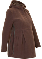 Регулируемое пальто для беременных с капюшоном Bpc Bonprix Collection, коричневый