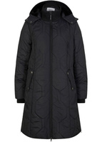 Короткое пальто с ромбовидной стежкой и боковыми молниями Bpc Bonprix Collection, черный