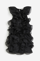Платье H&M Ruffled Mini, черный
