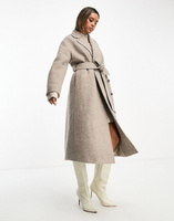 Пальто & Other Stories Belted Wool, светло-серый