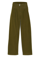 Широкие брюки Timberland Needle Corduroy Wide Leg Pant, оливковый