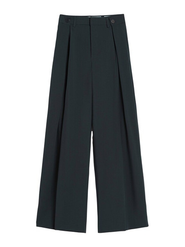 Широкие брюки со складками спереди Bershka, темно-серый