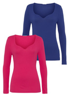 Рубашка Vivance, синий/розовый