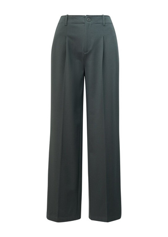 Широкие брюки со складками спереди S.Oliver, темно-серый