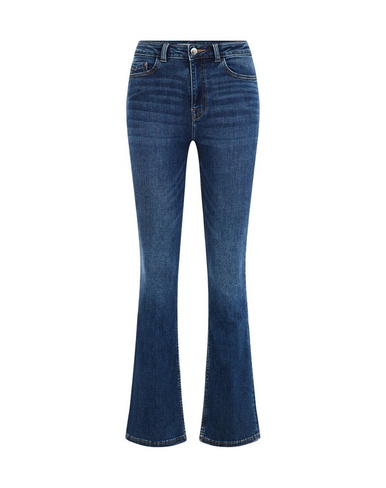 Расклешенные джинсы We Fashion, темно-синий