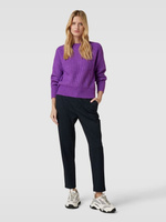 Вязаный свитер с ребристыми манжетами Jake*s Casual, фиолетовый