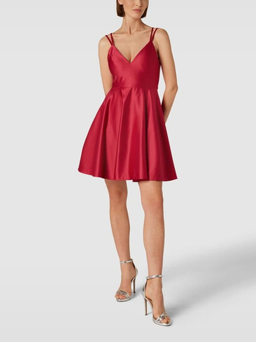 Коктейльное платье с V-образным вырезом Jake*s Cocktail, темно-красный