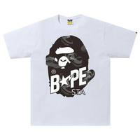 BAPE Random Свободная футболка Bape Sta Ape Head, цвет Белый/Черный