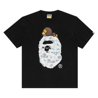 BAPE Milo о черной футболке с головой большой обезьяны