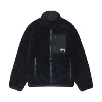 Двусторонняя куртка Stussy Sherpa, цвет Черный