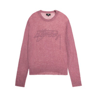 Свободный вязаный свитер с логотипом Stussy, цвет Лиловый