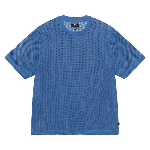 Сетчатая футболка с короткими рукавами Stussy Ocean Blue