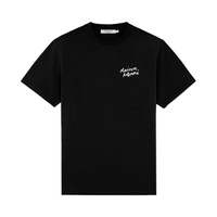 Классическая мини-футболка Maison Kitsuné Handwriting, черная