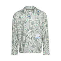 Рубашки с принтом долларовых банкнот Maison Mihara Yasuhiro, светло-зеленые