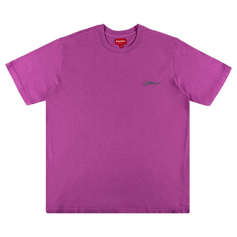 Постиранная футболка с короткими рукавами Supreme Arab с логотипом, цвет Розовый