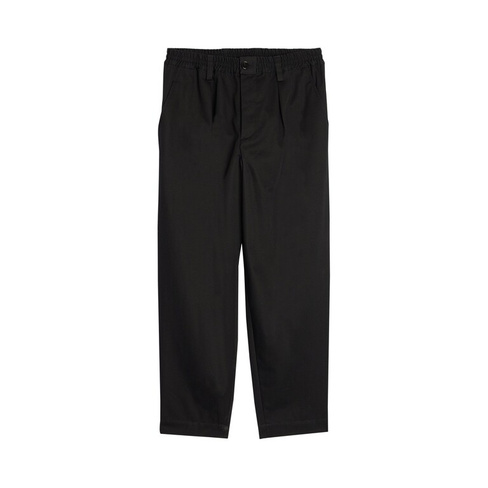 Укороченные брюки из габардина с кулиской Marni, цвет Черный