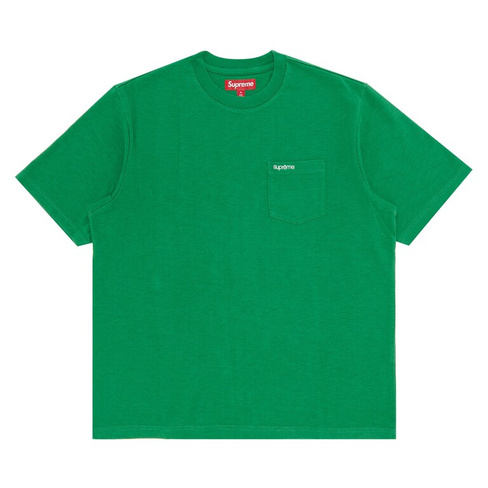 Футболка Supreme с короткими рукавами и карманами, цвет Зеленый