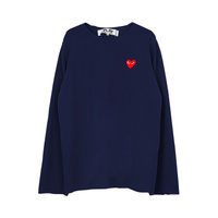 Пуловер с V-образным вырезом Comme des Garçons PLAY темно-синий
