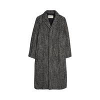 Твидовое пальто из альпаки Dries Van Noten, цвет Черный