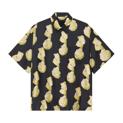 Гавайская рубашка с передним карманом от Givenchy, цвет Черный/Желтый