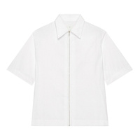 Рубашка свободного кроя на молнии с короткими рукавами от Givenchy, цвет Белый