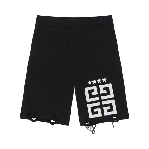 Короткие шорты с вышитым логотипом 4G Givenchy Star, цвет Черный/Белый