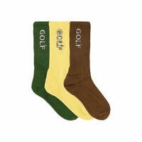 Носки для детской площадки GOLF WANG (3 шт.), Эльфийско-желтый/Greener Pastures/Bison
