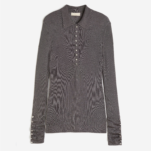 Свитер H&M Button-detail, темно-серый